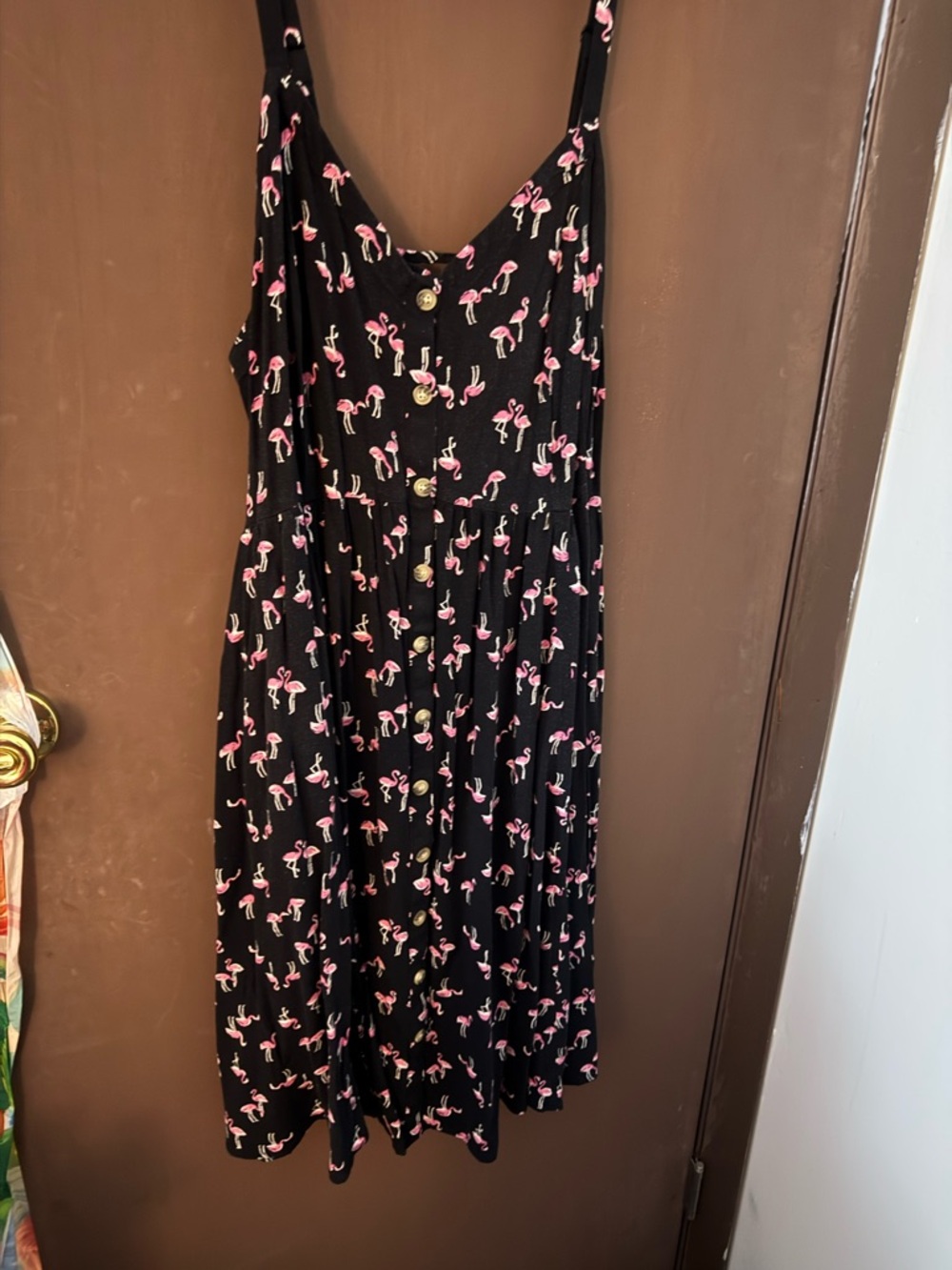 torrid Black Dress with Pink Flamingo Print